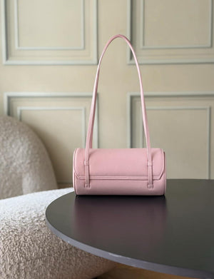 Chanel Small Bowling Bag Grained Shiny Calfskin & Gold-Tone Metal AS6143 Pink - Default Title - View 2