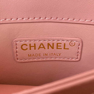 Chanel Small Flap Bag With top Handle Calfskin CC AS2680 Pink - Default Title - View 8