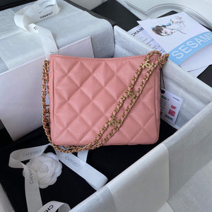 Chanel Small Hobo Bag Grained Calfskin Gold AS3223 Pink - Default Title - View 2
