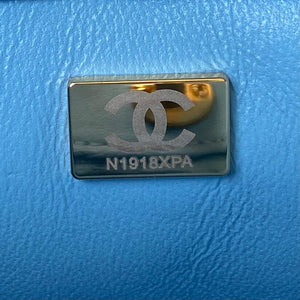 Chanel Small Hobo Bag Lambskin Gold AS3223 Blue - Default Title - View 8