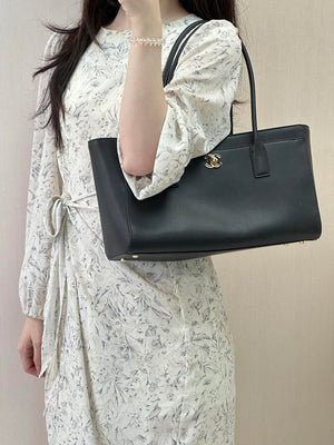 Chanel Small Shopping Bag Calfskin & Gold-Tone Metal AS6243 Black - Default Title - View 15