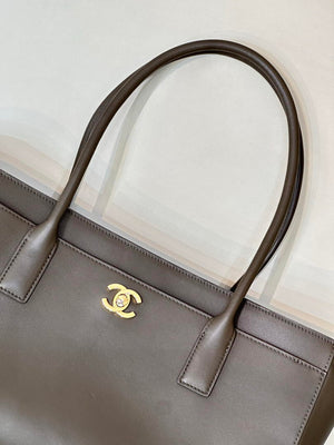 Chanel Small Shopping Bag Calfskin & Gold-Tone Metal AS6243 Dark Green - Default Title - View 5