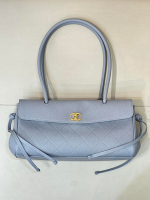 Chanel Small shopping bag Grained calfskin & gold-tone metal AS6288 Light Blue - Default Title - View 5