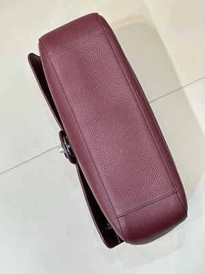 Chanel Maxi Flapbag Grained calfskin & gold-tone metal AS6231 Wine Red - Gold - View 9