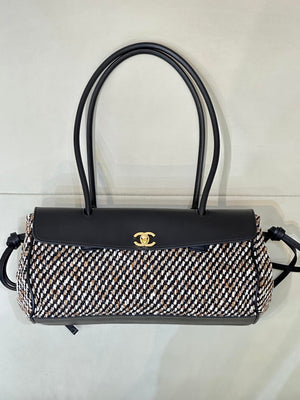 Chanel Small shopping bag Grained calfskin & gold-tone metal AS6288 Black &Tweed - Default Title - View 7