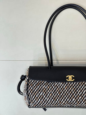 Chanel Small shopping bag Grained calfskin & gold-tone metal AS6288 Black &Tweed - Default Title - View 9