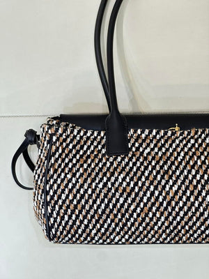 Chanel Small shopping bag Grained calfskin & gold-tone metal AS6288 Black &Tweed - Default Title - View 14