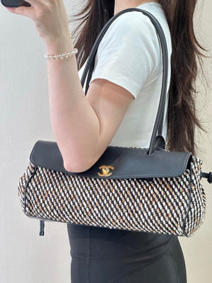Chanel Small shopping bag Grained calfskin & gold-tone metal AS6288 Black &Tweed - Default Title - View 4