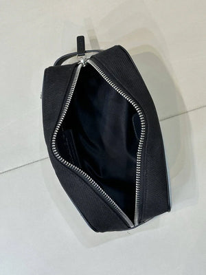 Chanel Small Zipped Pouch Canvas Calfskin & Silver-Tone Metal AP5226 Blue & Black - Default Title - View 10