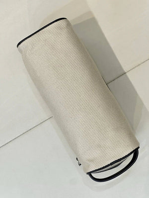Chanel Small Zipped Pouch Canvas Calfskin & Silver-Tone Metal AP5226 White &Black - Default Title - View 9