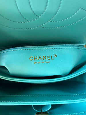 Chanel Trendy 24C Flap Bag With Top Handle Lambskin bag A92236 Blue Multicolor Logo - Default Title - View 8