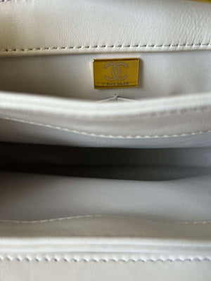 Chanel Trendy 24C Flap Bag With Top Handle Lambskin bag A92236 White Multicolor Logo - Default Title - View 9