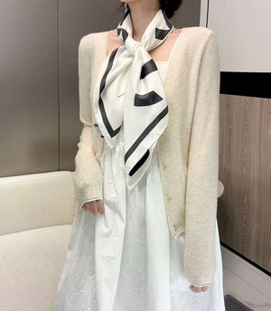 Chanel Twill Silk Square Scarf Designer Scarf C88722 - Default Title - View 3