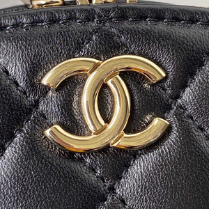 Chanel Vanity Case Shiny Lambskin Gold AP2731 Black - Default Title - View 3