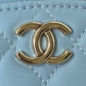 Chanel Vanity Case Shiny Lambskin Gold AP2731 Blue - Default Title - View 3