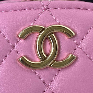 Chanel Vanity Case Shiny Lambskin Gold AP2731 Pink - Default Title - View 3