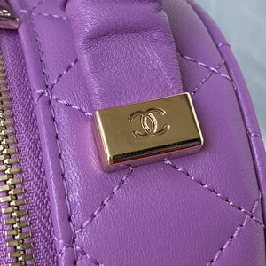 Chanel Vanity Case Shiny Lambskin Gold AP2731 Purple - Default Title - View 5