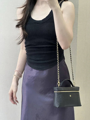 Chanel Vanity with Chain Lizard-patterned black Calfskin AP5195 - Default Title - View 12