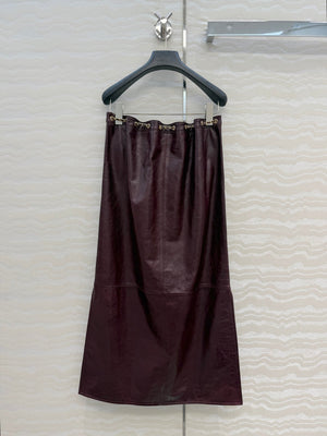 Chanel Women Coco 26p Lambskin Slit design long skirt C80094 - 36 - View 9