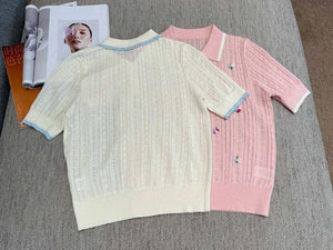 Chanel Women Fashion Knitted T-shirt C81102 - white / S - View 9