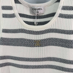 Chanel Women Fashion Knitted T-shirt Vest C81104 - white / S - View 3