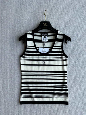 Chanel Women Fashion Knitted T-shirt Vest C81115 - S / white - View 6