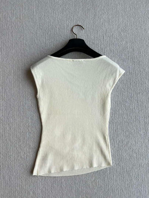 Chanel Women Fashion Knitted T-shirt Vest C81116 - S / beige - View 3