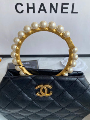 Chanel Women's Bag Sheepskin Pearl Handle Evening Bag Handbag AS2609 Dark grey - Default Title - View 6