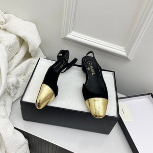 Chanel Women's Classic Slingback Ballet Flats Shoes C93317 - Euro 35=US 4 - View 1