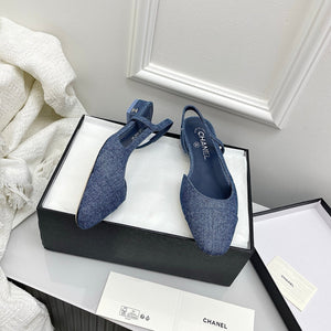 Chanel Women's Classic Slingback Ballet Flats Shoes C93321 - Euro 35=US 4 - View 1