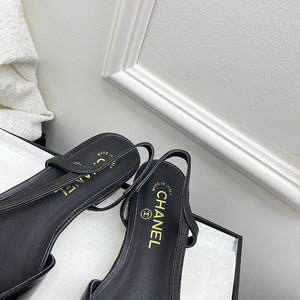 Chanel Women's Classic Slingback Ballet Flats Shoes C93322 - Euro 35=US 4 - View 3