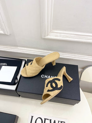 Chanel Women's Diamond-patterned Slippers 7.5cm C93335 - Euro 35=US 4 - View 5