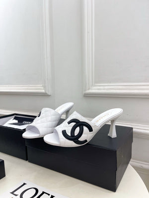Chanel Women's Diamond-patterned Slippers 7.5cm C93337 - Euro 35=US 4 - View 3