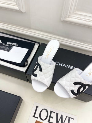 Chanel Women's Diamond-patterned Slippers 7.5cm C93337 - Euro 35=US 4 - View 6