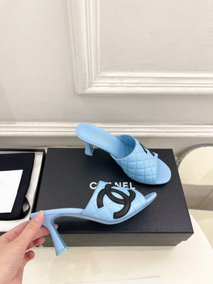 Chanel Women's Diamond-patterned Slippers 7.5cm C93341 - Euro 35=US 4 - View 4