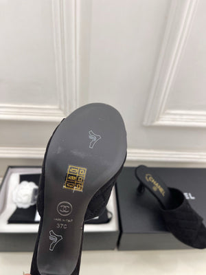 Chanel Women's Diamond-patterned Slippers 7.5cm C93342 - Euro 35=US 4 - View 9
