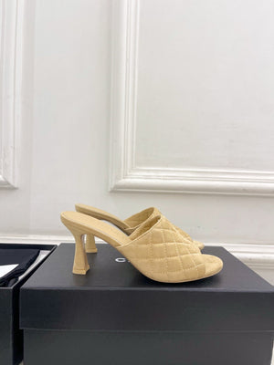 Chanel Women's Diamond-patterned Slippers 7.5cm C93343 - Euro 35=US 4 - View 2