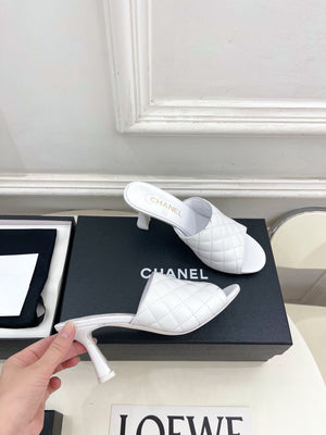 Chanel Women's Diamond-patterned Slippers 7.5cm C93345 - Euro 35=US 4 - View 4
