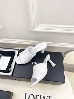 Chanel Women's Diamond-patterned Slippers 7.5cm C93345 - Euro 35=US 4 - View 5