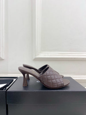 Chanel Women's Diamond-patterned Slippers 7.5cm C93347 - Euro 35=US 4 - View 2