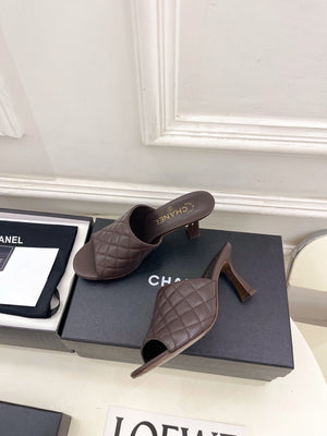 Chanel Women's Diamond-patterned Slippers 7.5cm C93347 - Euro 35=US 4 - View 5