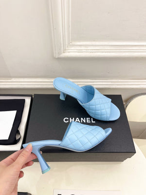 Chanel Women's Diamond-patterned Slippers 7.5cm C93349 - Euro 35=US 4 - View 4
