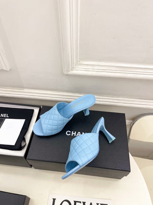 Chanel Women's Diamond-patterned Slippers 7.5cm C93349 - Euro 35=US 4 - View 5