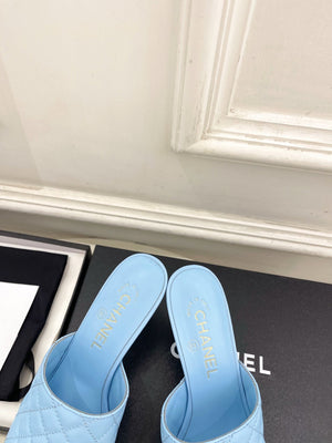 Chanel Women's Diamond-patterned Slippers 7.5cm C93349 - Euro 35=US 4 - View 7