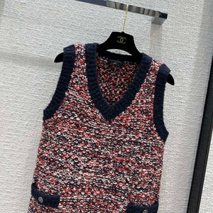 Chanel Women's Fashion Clothing Knitted Sleeveless Dress C58807 - S - View 2