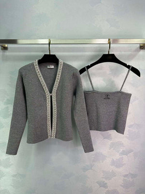 Chanel Women's Fashion Clothing Knitted two piece C62198 - S - View 1