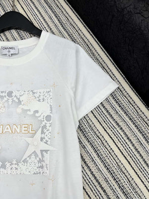 Chanel Women's Fashion Cotton T-shirt C81024 - white / S - View 3