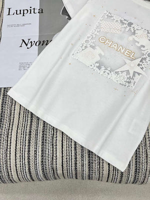 Chanel Women's Fashion Cotton T-shirt C81024 - white / S - View 5