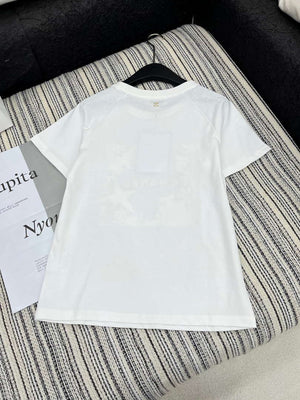 Chanel Women's Fashion Cotton T-shirt C81024 - white / S - View 7