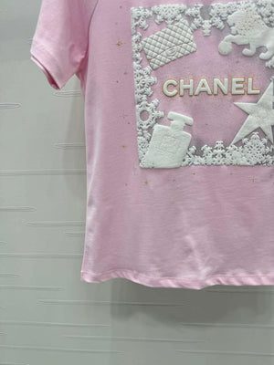 Chanel Women's Fashion Cotton T-shirt C81025 - white / S - View 5